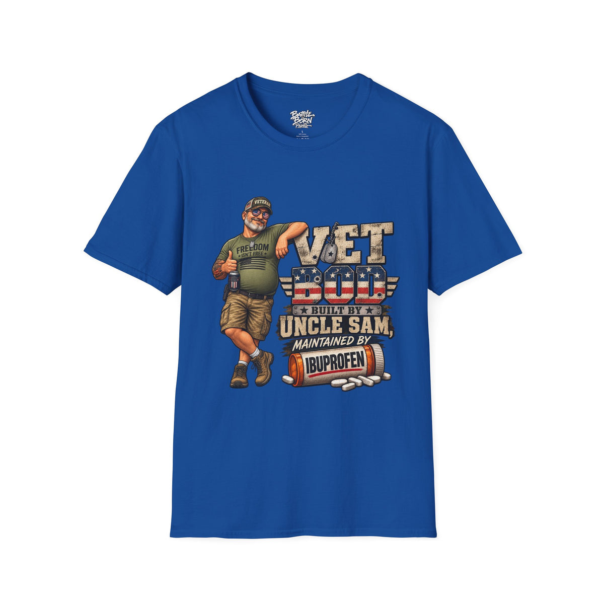 Men's Funny Veteran T-Shirt – Patriotic Humor Graphic Tee - Battle Born Prints