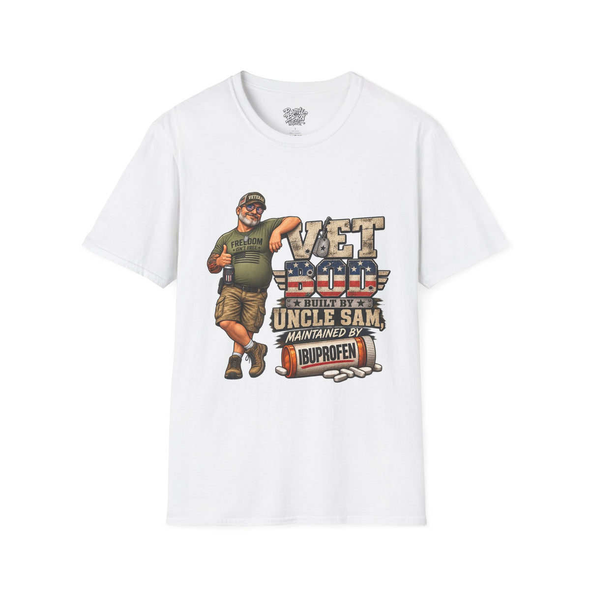 Men's Funny Veteran T-Shirt – Patriotic Humor Graphic Tee - Battle Born Prints