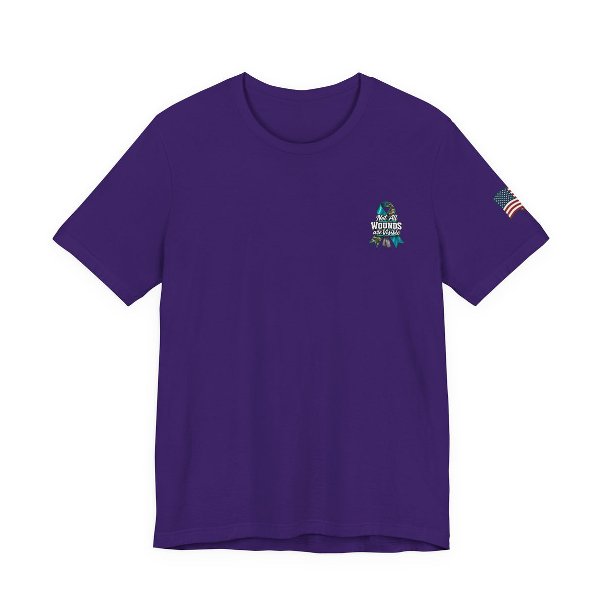 Men's Military PTSD Awareness T-Shirt – Patriotic Veteran Support Tee - Battle Born Prints