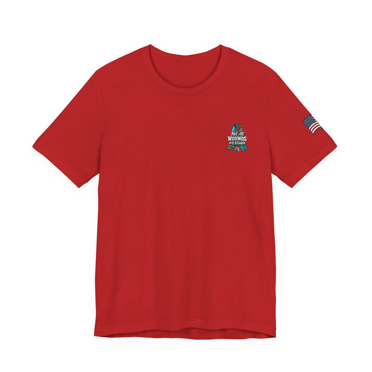 Men's Military PTSD Awareness T-Shirt – Patriotic Veteran Support Tee - Battle Born Prints