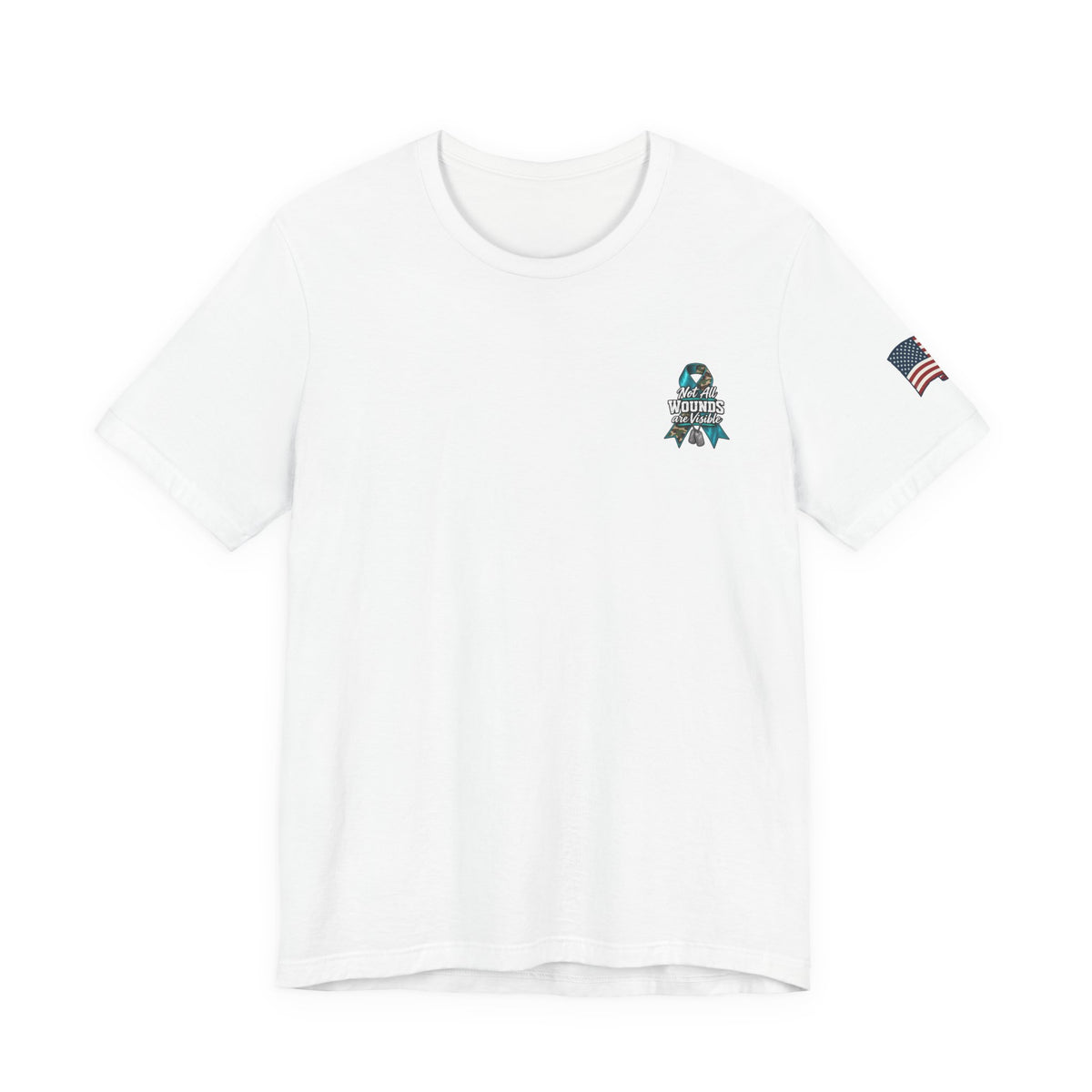 Men's Military PTSD Awareness T-Shirt – Patriotic Veteran Support Tee - Battle Born Prints