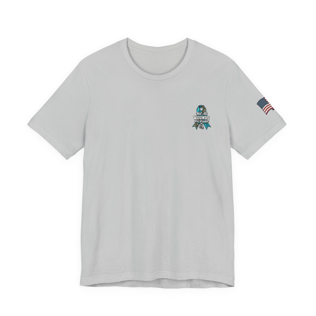 Men's Military PTSD Awareness T-Shirt – Patriotic Veteran Support Tee - Battle Born Prints