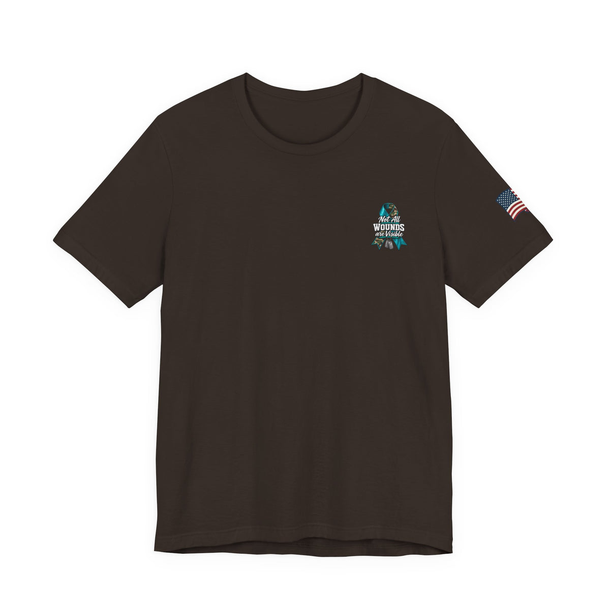 Men's Military PTSD Awareness T-Shirt – Patriotic Veteran Support Tee - Battle Born Prints