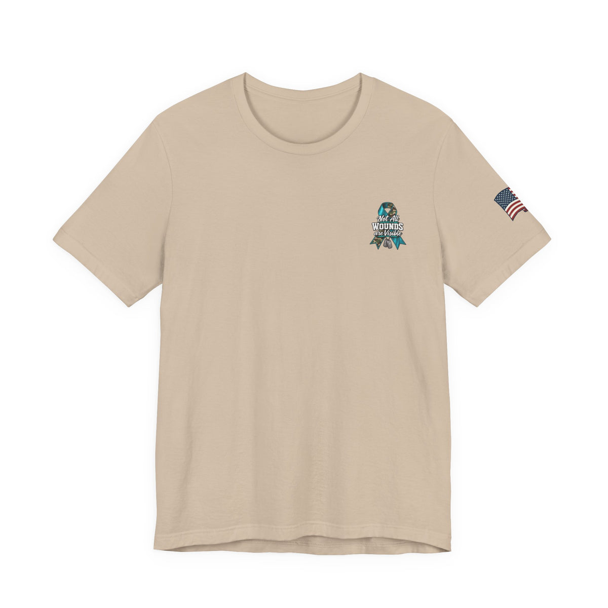 Men's Military PTSD Awareness T-Shirt – Patriotic Veteran Support Tee - Battle Born Prints