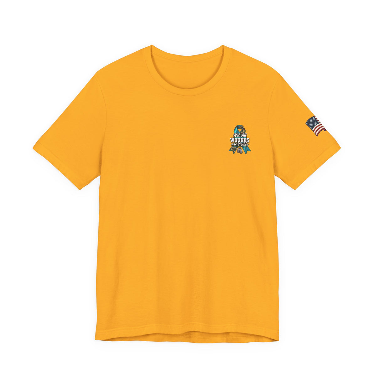 Men's Military PTSD Awareness T-Shirt – Patriotic Veteran Support Tee - Battle Born Prints