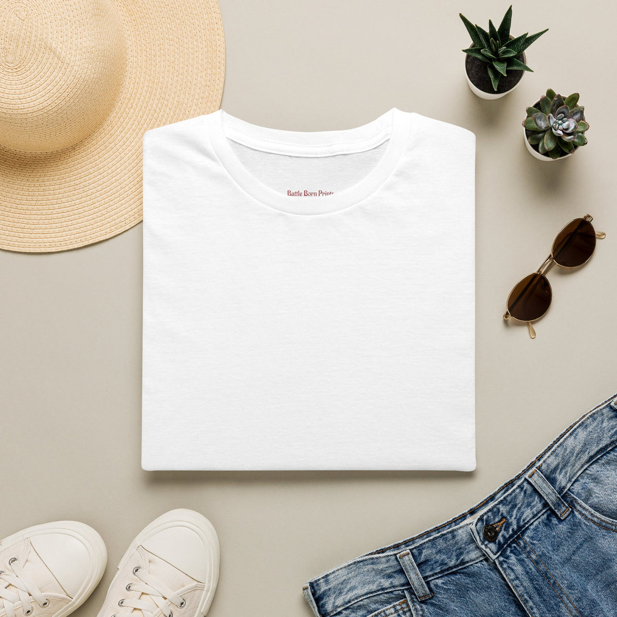 Men's Minimalist Graphic T-Shirt – Battle Born Prints Everyday Tee - Battle Born Prints