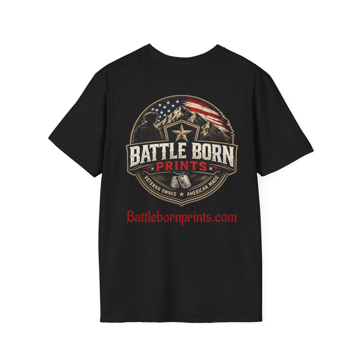 Men's Minimalist Graphic T-Shirt – Battle Born Prints Everyday Tee - Battle Born Prints