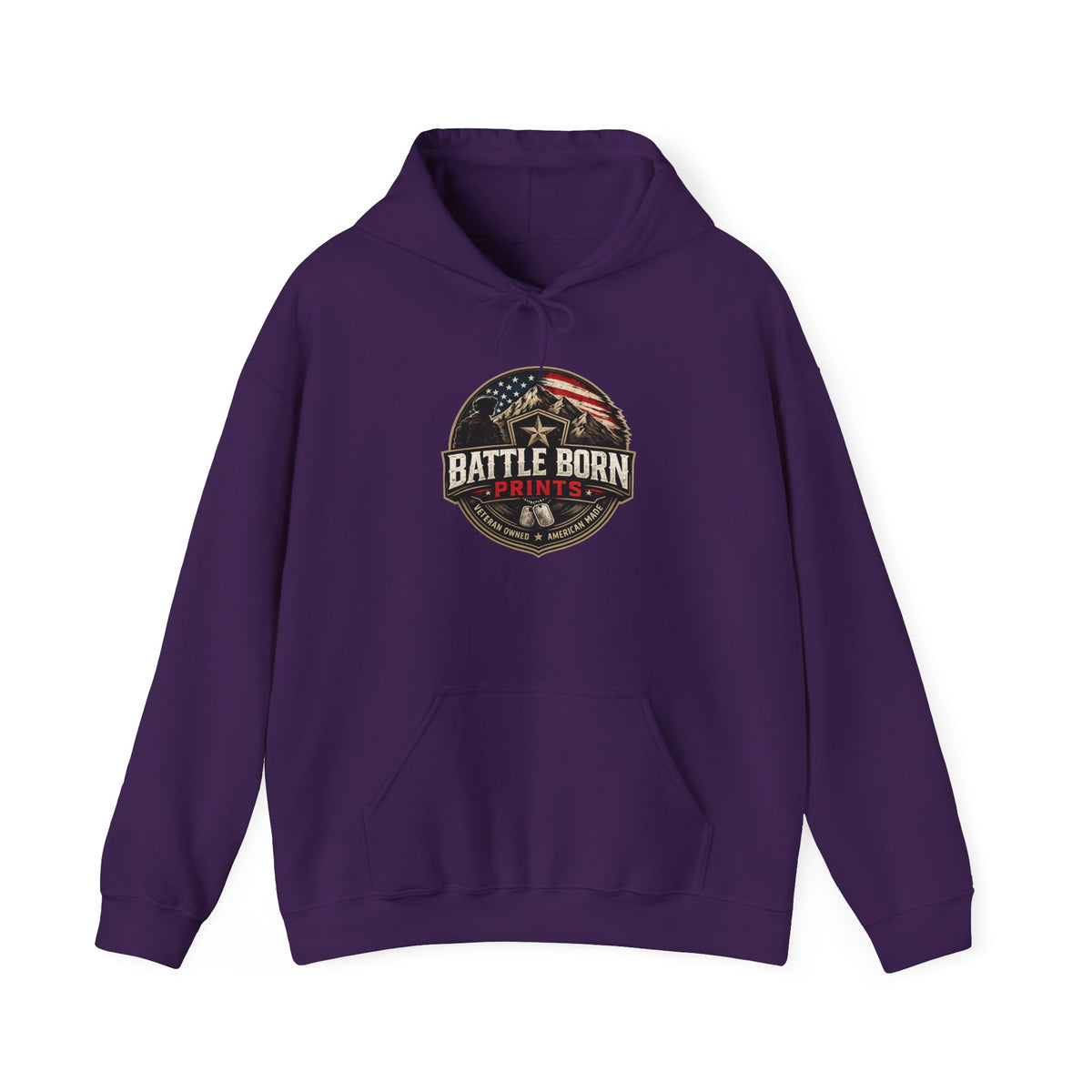 Men's Patriotic Eagle Hoodie – American Flag Graphic Fleece Sweatshirt - Battle Born Prints