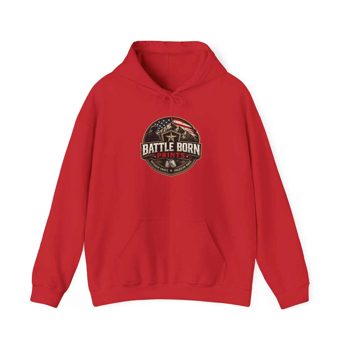 Men's Patriotic Eagle Hoodie – American Flag Graphic Fleece Sweatshirt - Battle Born Prints