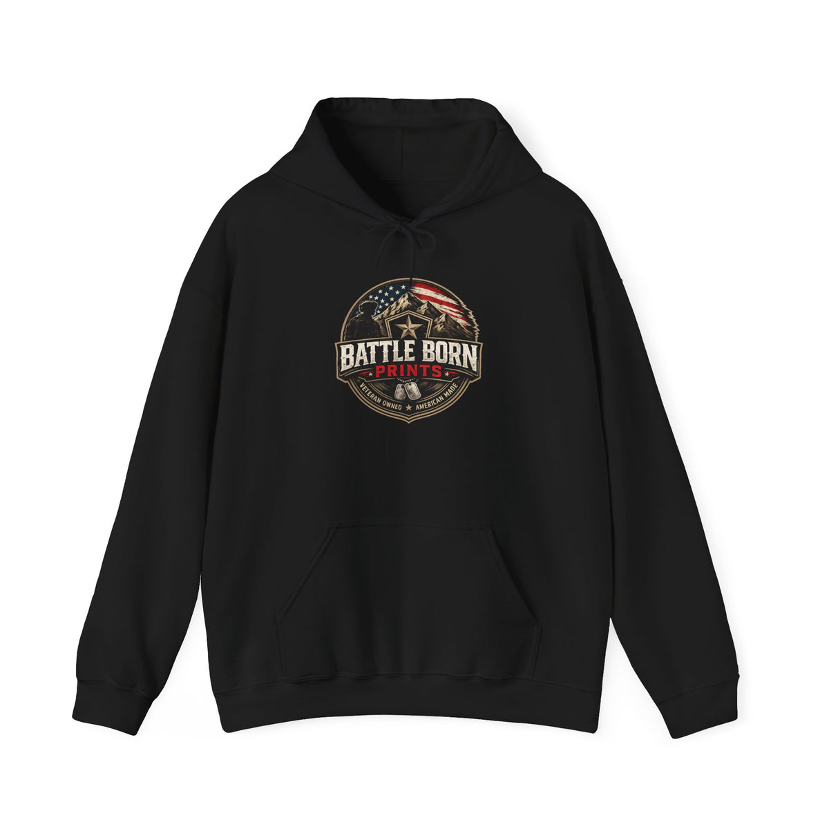Men's Patriotic Eagle Hoodie – American Flag Graphic Fleece Sweatshirt - Battle Born Prints