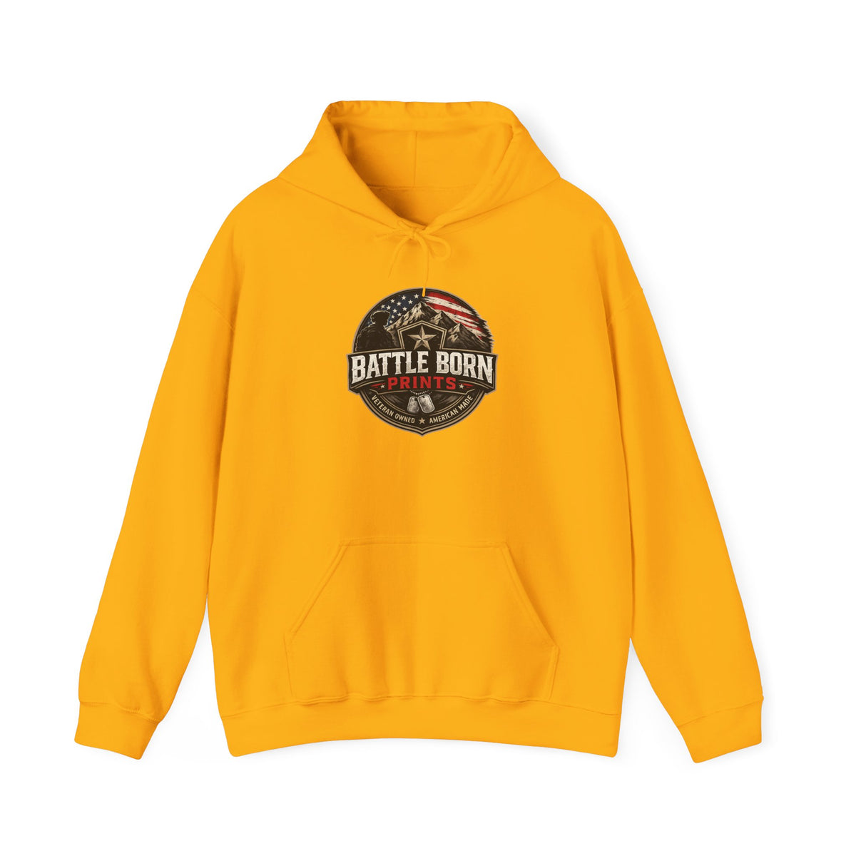 Men's Patriotic Eagle Hoodie – American Flag Graphic Fleece Sweatshirt - Battle Born Prints