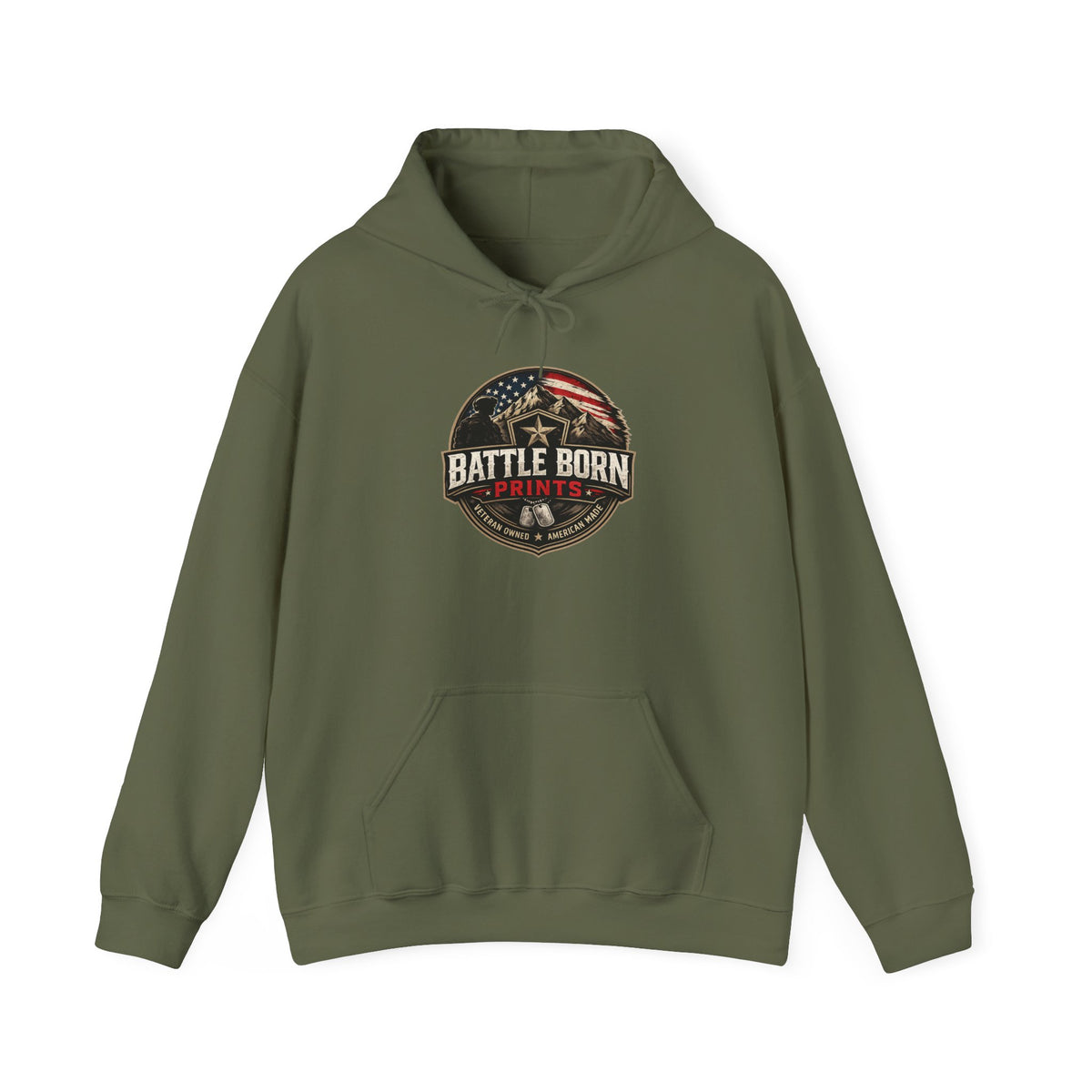 Men's Patriotic Eagle Hoodie – American Flag Graphic Fleece Sweatshirt - Battle Born Prints