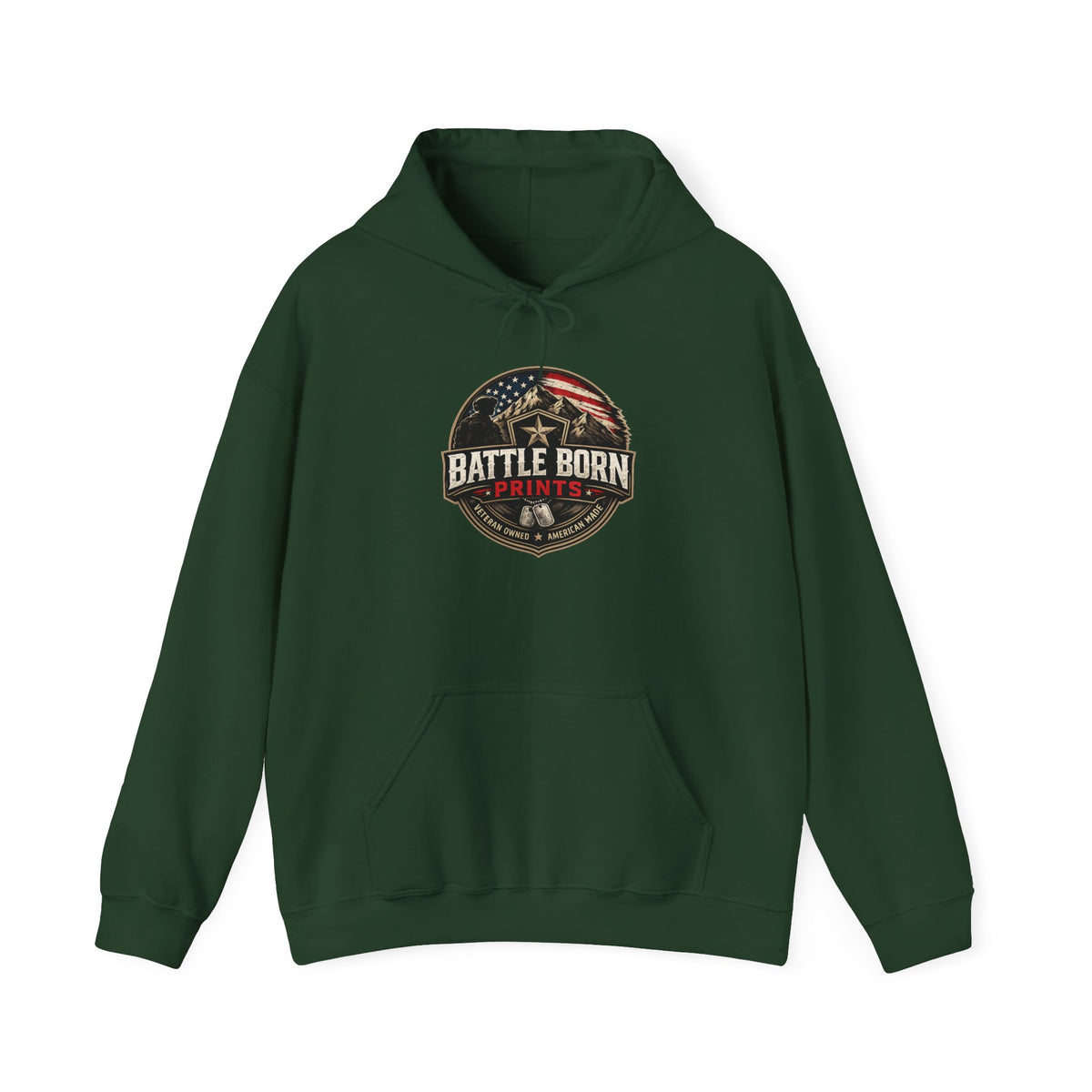 Men's Patriotic Eagle Hoodie – American Flag Graphic Fleece Sweatshirt - Battle Born Prints