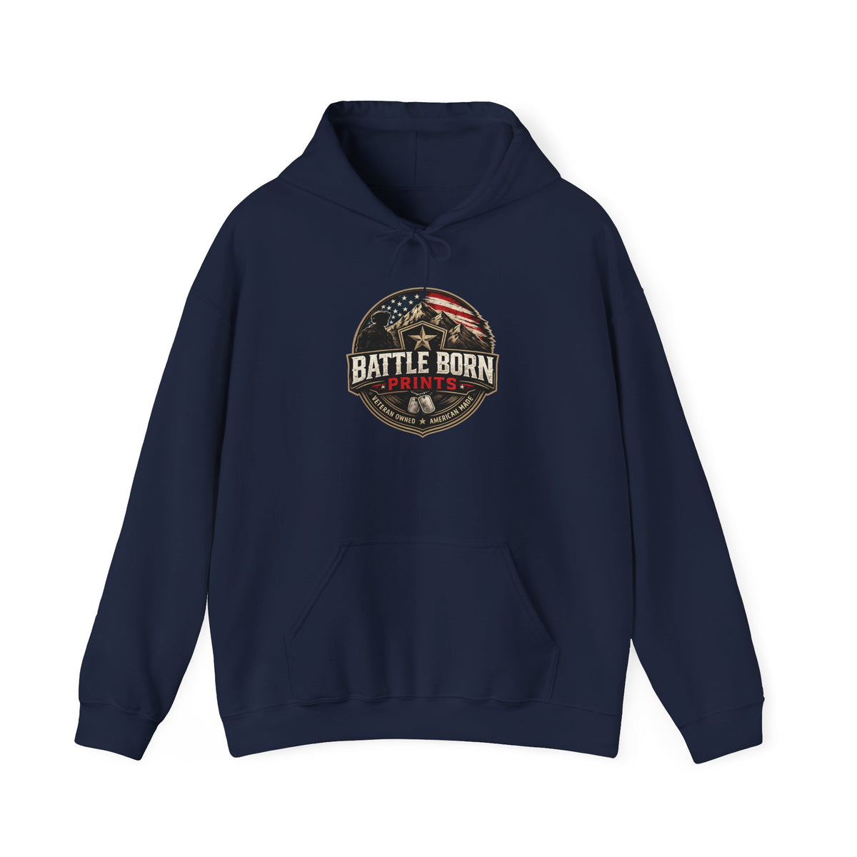 Men's Patriotic Eagle Hoodie – American Flag Graphic Fleece Sweatshirt - Battle Born Prints