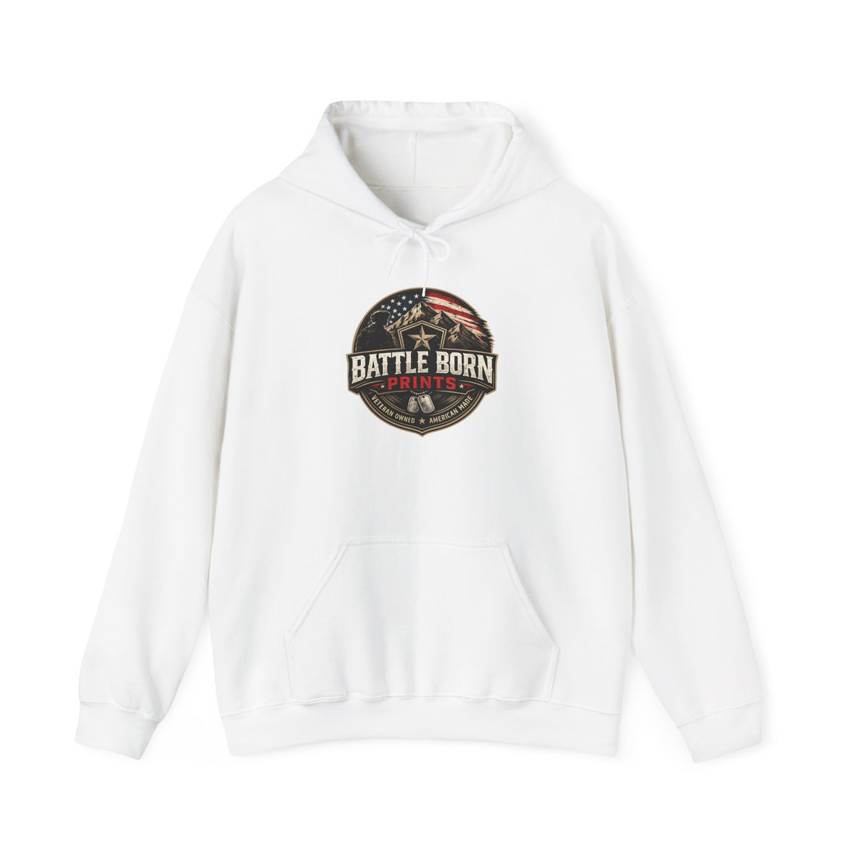 Men's Patriotic Eagle Hoodie – American Flag Graphic Fleece Sweatshirt - Battle Born Prints