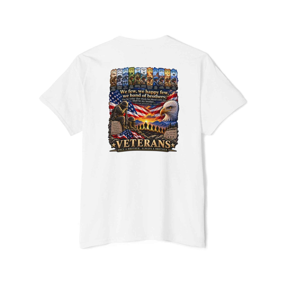 Men's Patriotic Veteran Pocket T-Shirt – Graphic Tee, Battle Born Prints - Battle Born Prints