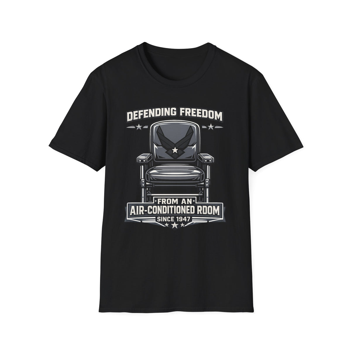 Men's Patriotic Veteran T-Shirt – Defending Freedom Graphic Tee, Navy - Battle Born Prints