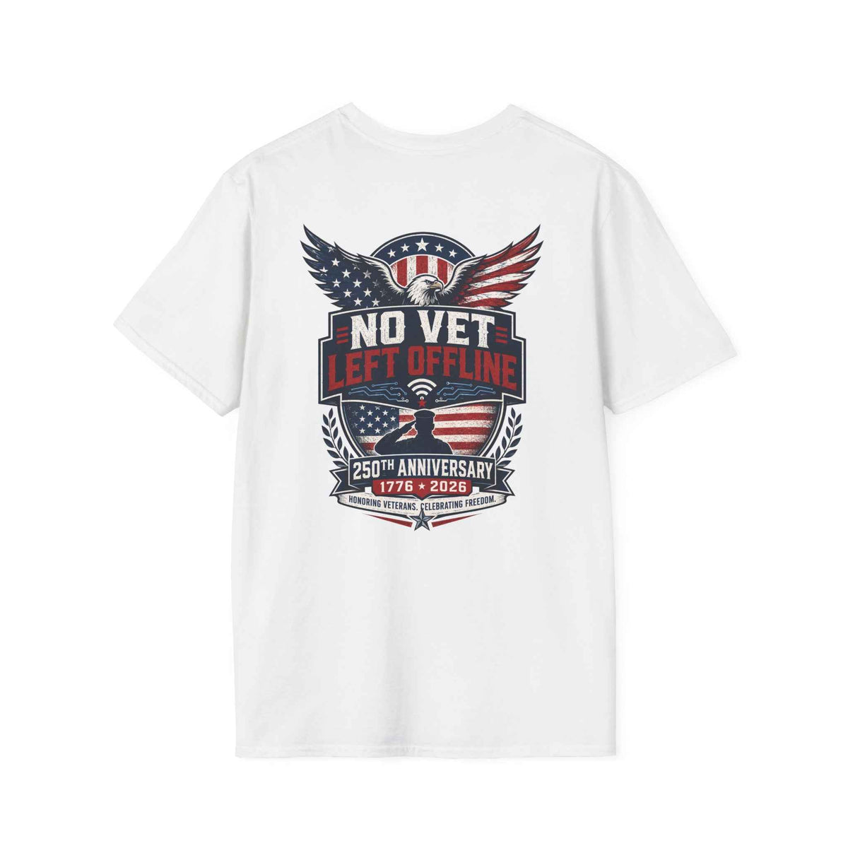 Men's Patriotic Veteran T-Shirt – No Vet Left Offline American Flag Graphic Tee - Battle Born Prints