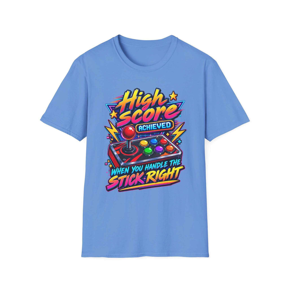 Men's Retro Gamer T-Shirt – "High Score Achieved" Arcade Graphic Tee - Battle Born Prints