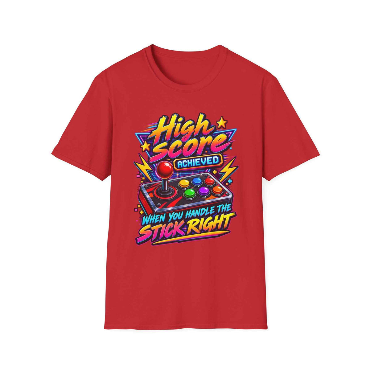 Men's Retro Gamer T-Shirt – "High Score Achieved" Arcade Graphic Tee - Battle Born Prints