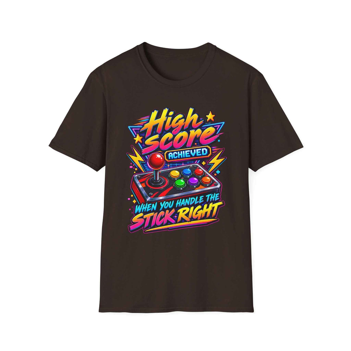 Men's Retro Gamer T-Shirt – "High Score Achieved" Arcade Graphic Tee - Battle Born Prints