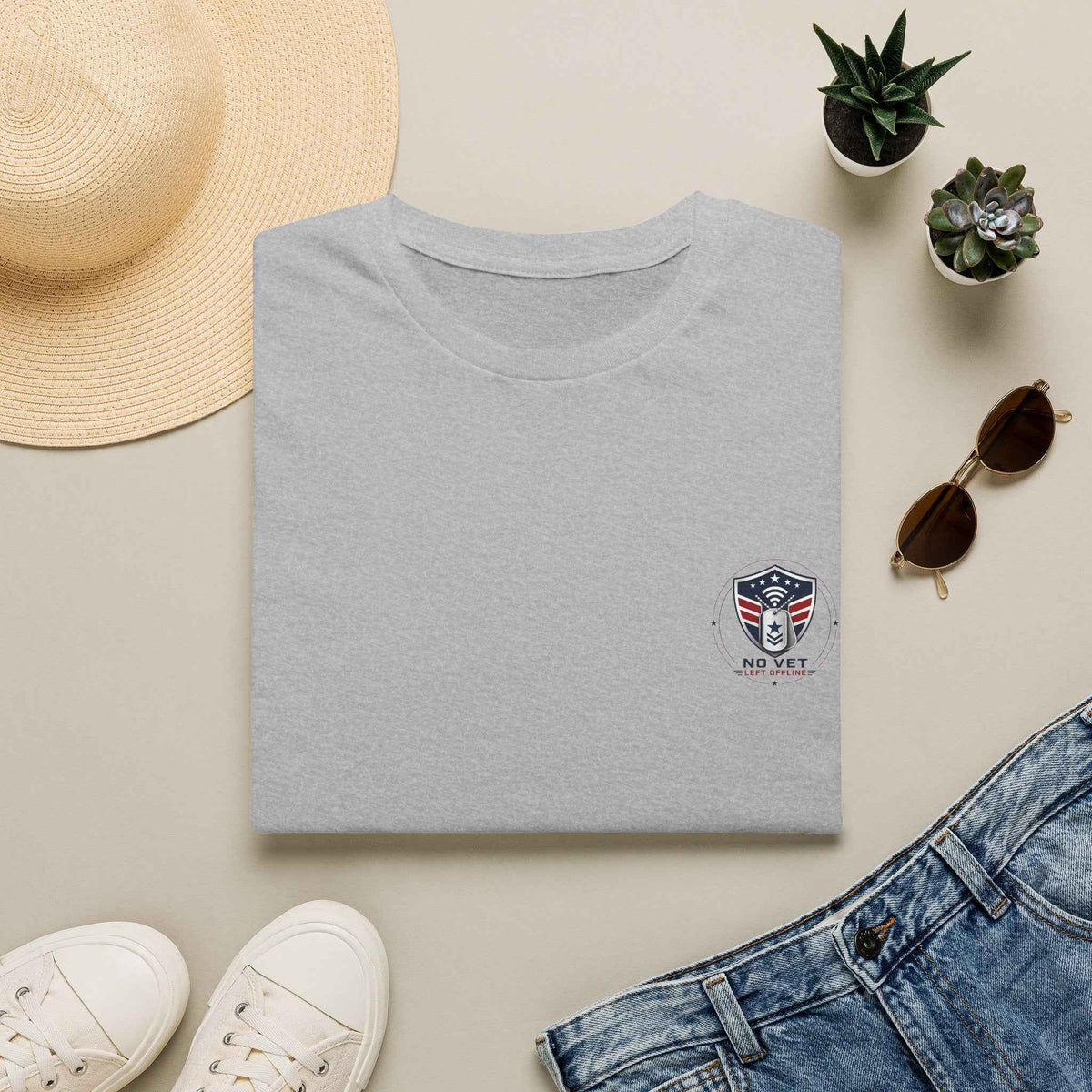 Men's Veteran Graphic T-Shirt – No Vet Left Offline Patriotic Tee - Battle Born Prints