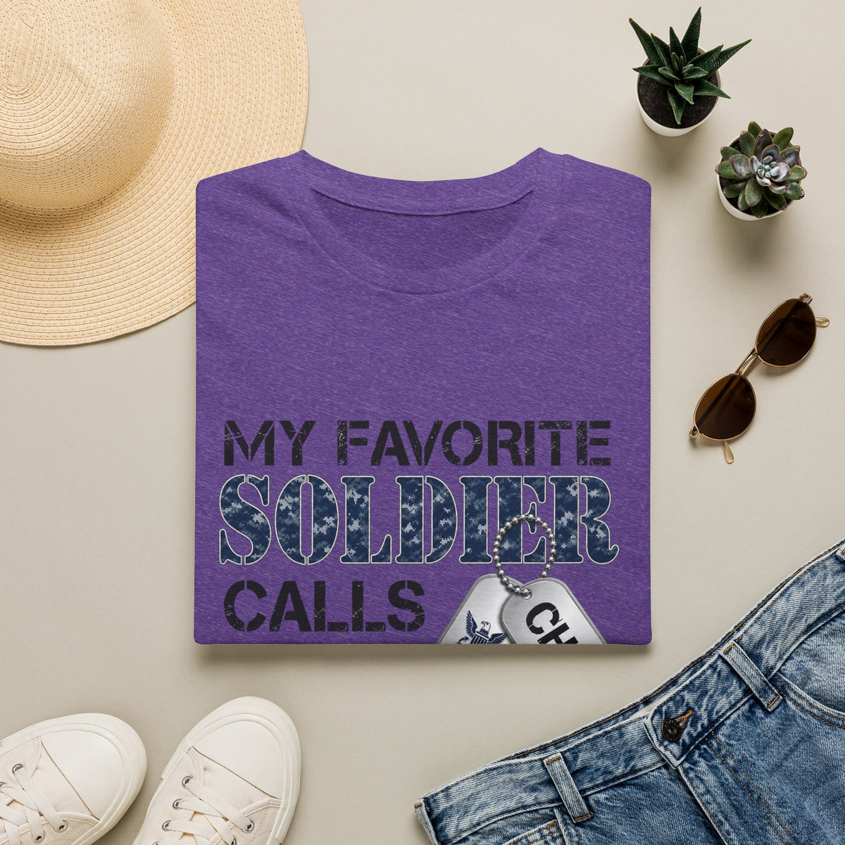 Military Mom T-Shirt – "A Soldier Calls Me Mom" Navy Pride Graphic Tee - Battle Born Prints
