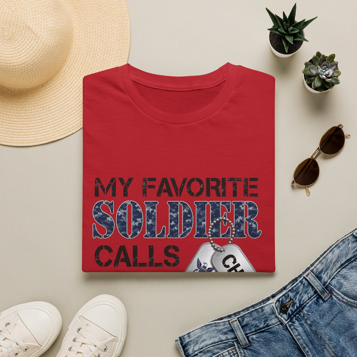 Military Mom T-Shirt – "A Soldier Calls Me Mom" Navy Pride Graphic Tee - Battle Born Prints