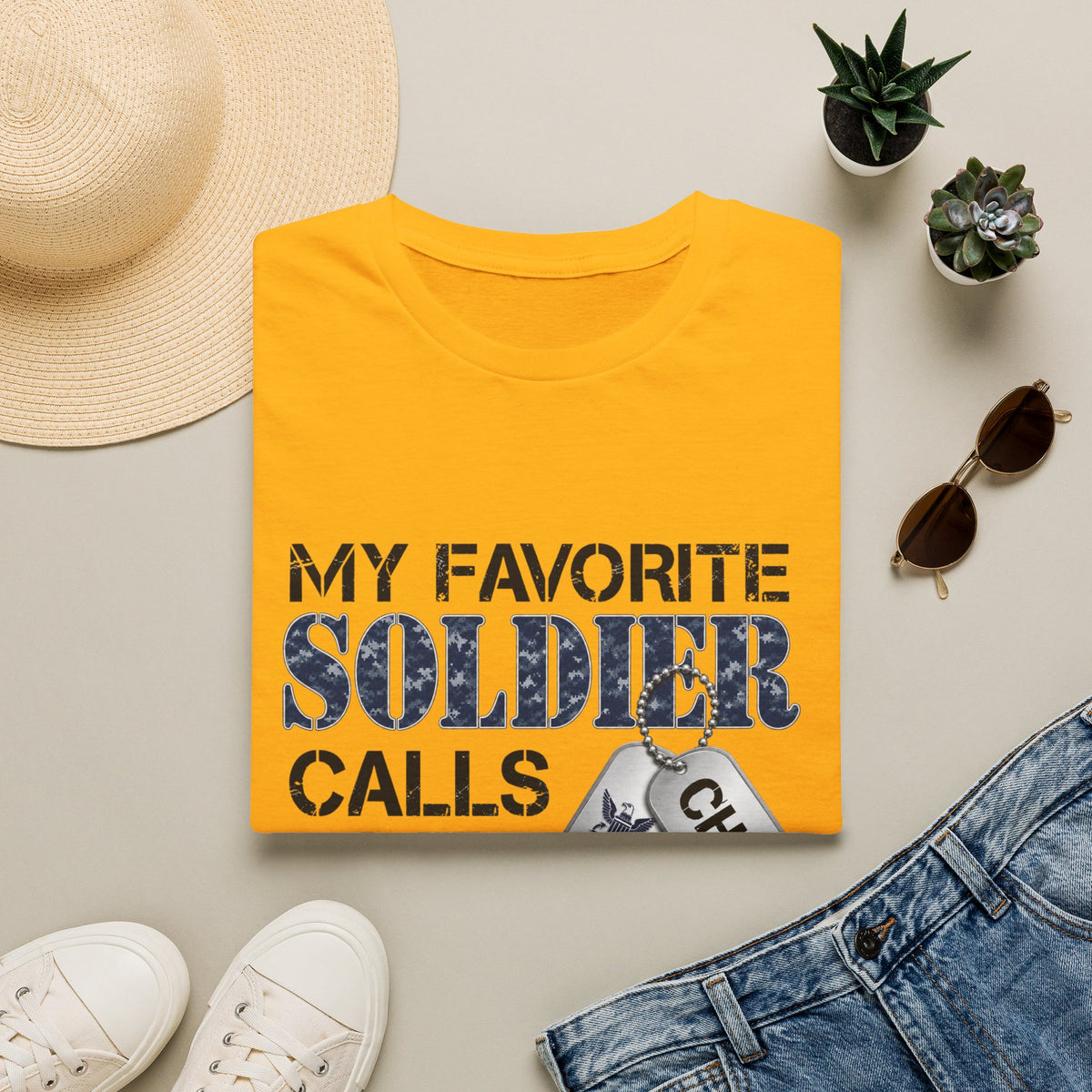 Military Mom T-Shirt – "A Soldier Calls Me Mom" Navy Pride Graphic Tee - Battle Born Prints