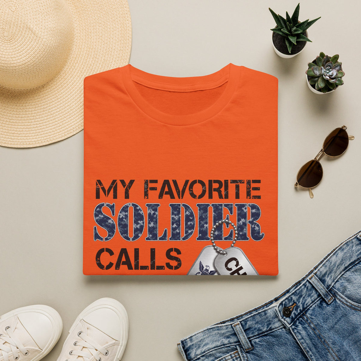 Military Mom T-Shirt – "A Soldier Calls Me Mom" Navy Pride Graphic Tee - Battle Born Prints