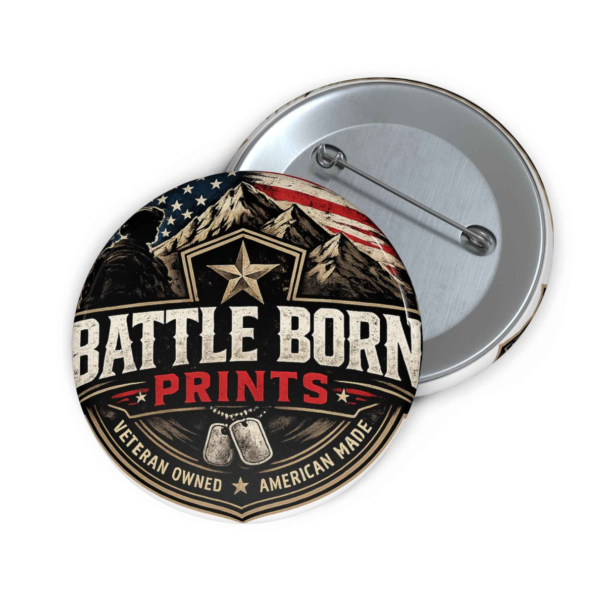 Patriotic Lapel Pin - Battle Born Prints - A Symbol of American Pride