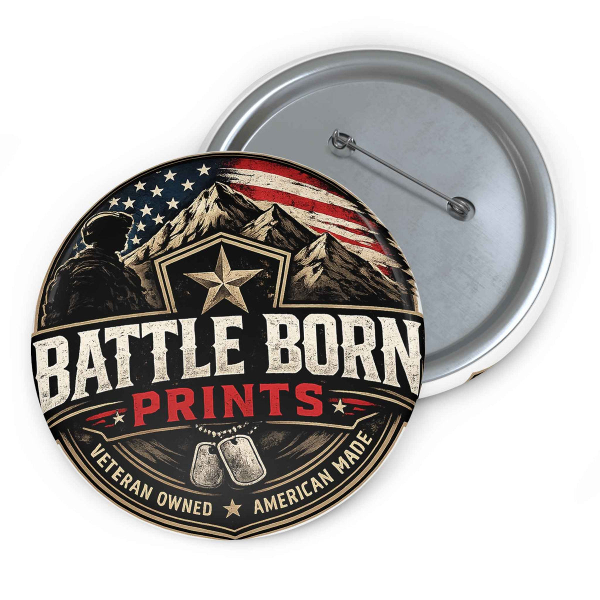 Patriotic Lapel Pin - Battle Born Prints - A Symbol of American Pride