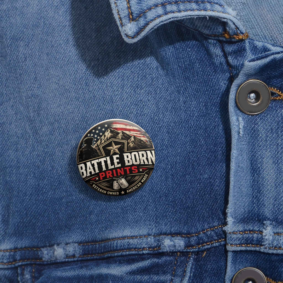 Patriotic Lapel Pin - Battle Born Prints - A Symbol of American Pride