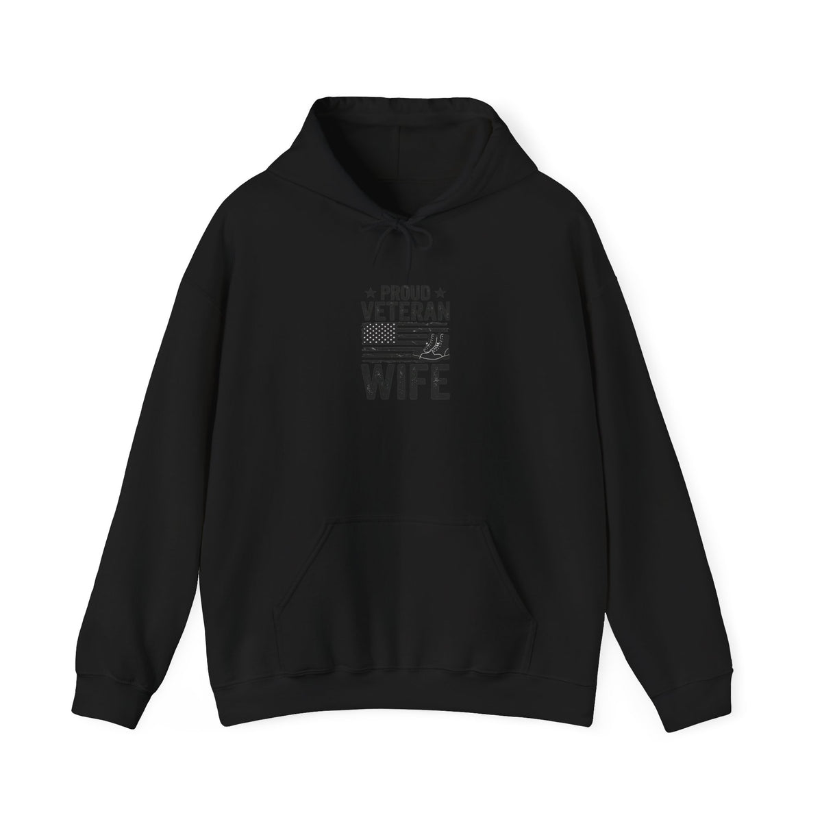 Proud Veteran Wife Hoodie — Cozy Support Pullover for Military Spouses