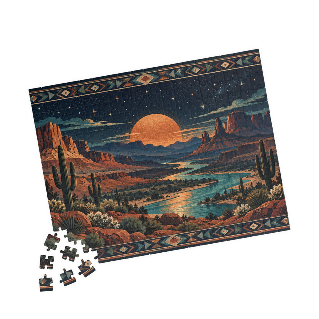 Southwest Sunset Landscape Puzzle — Desert Canyon Jigsaw (110/252/520/1014 pc)
