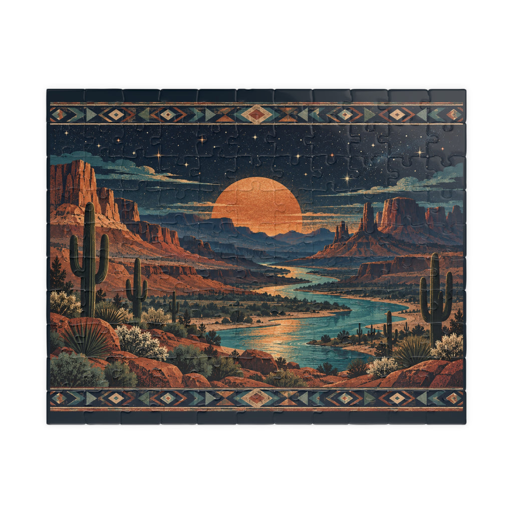 Southwest Sunset Landscape Puzzle — Desert Canyon Jigsaw (110/252/520/1014 pc)