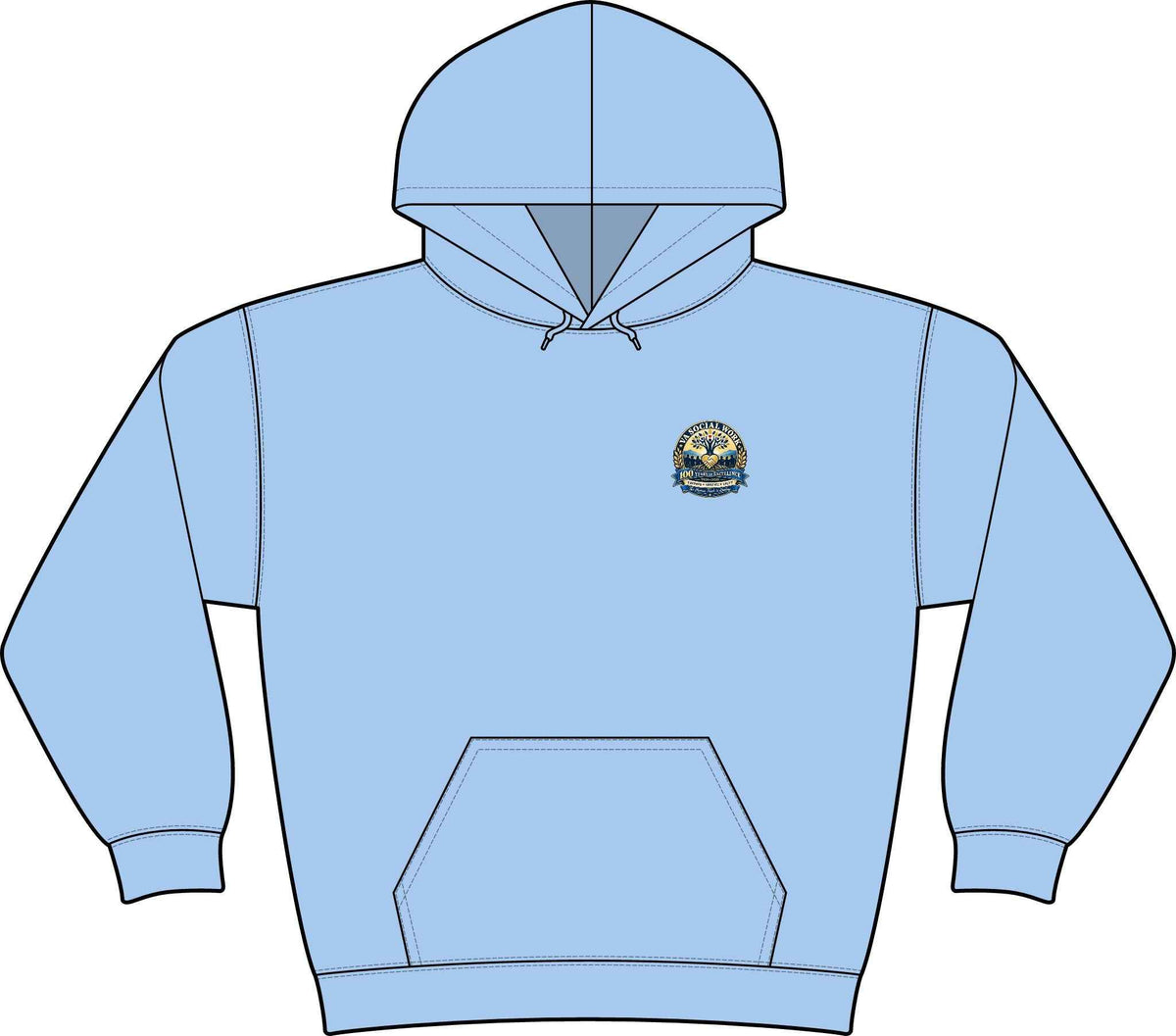 Women's Coastal Compass Fleece Hoodie – Pullover Sweatshirt, Battle Born Prints - Battle Born Prints