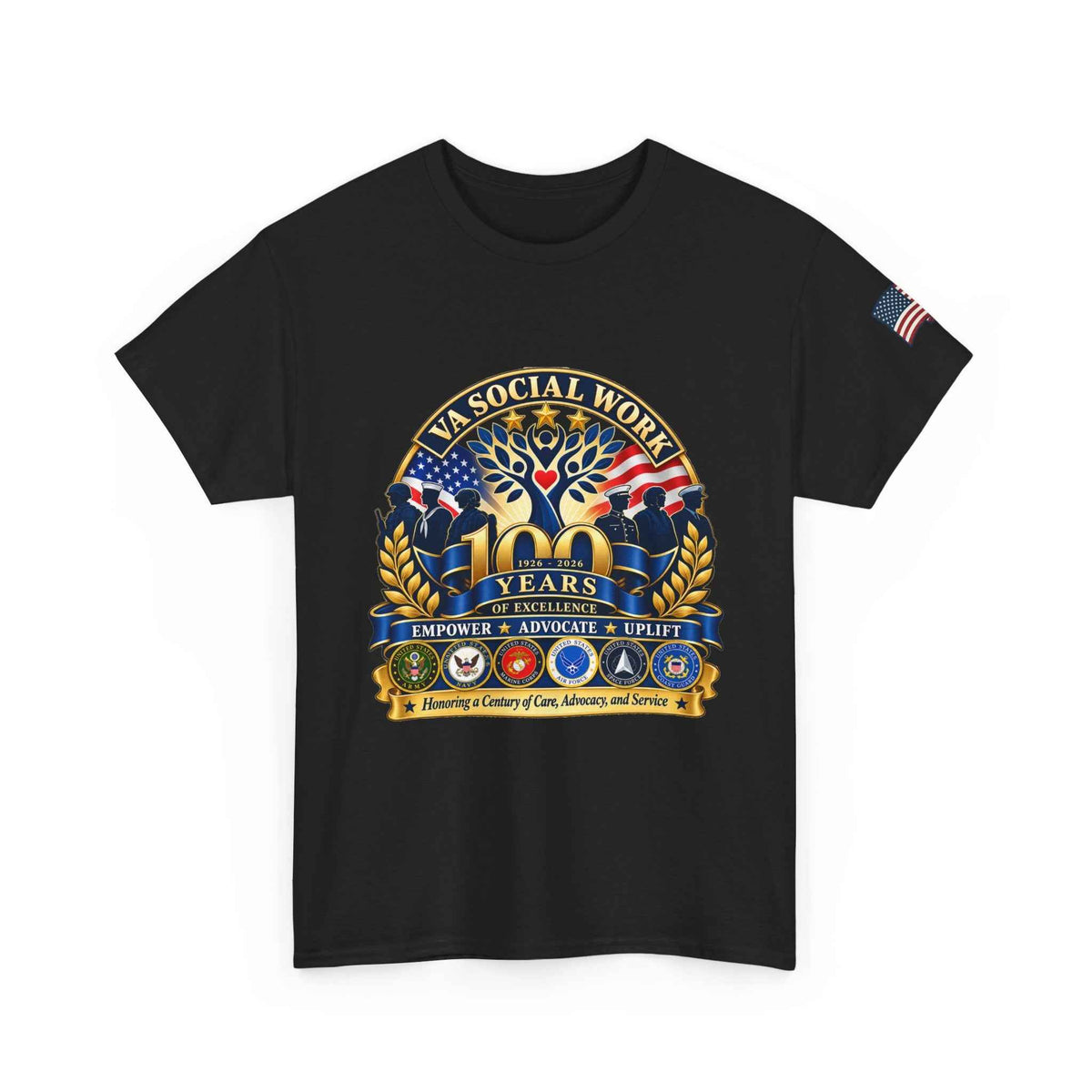 VA Social Work Centennial T-Shirt – Unisex Graphic Tee, Battle Born Prints - Battle Born Prints