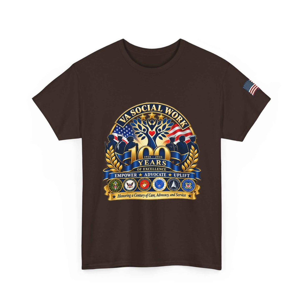 VA Social Work Centennial T-Shirt – Unisex Graphic Tee, Battle Born Prints - Battle Born Prints
