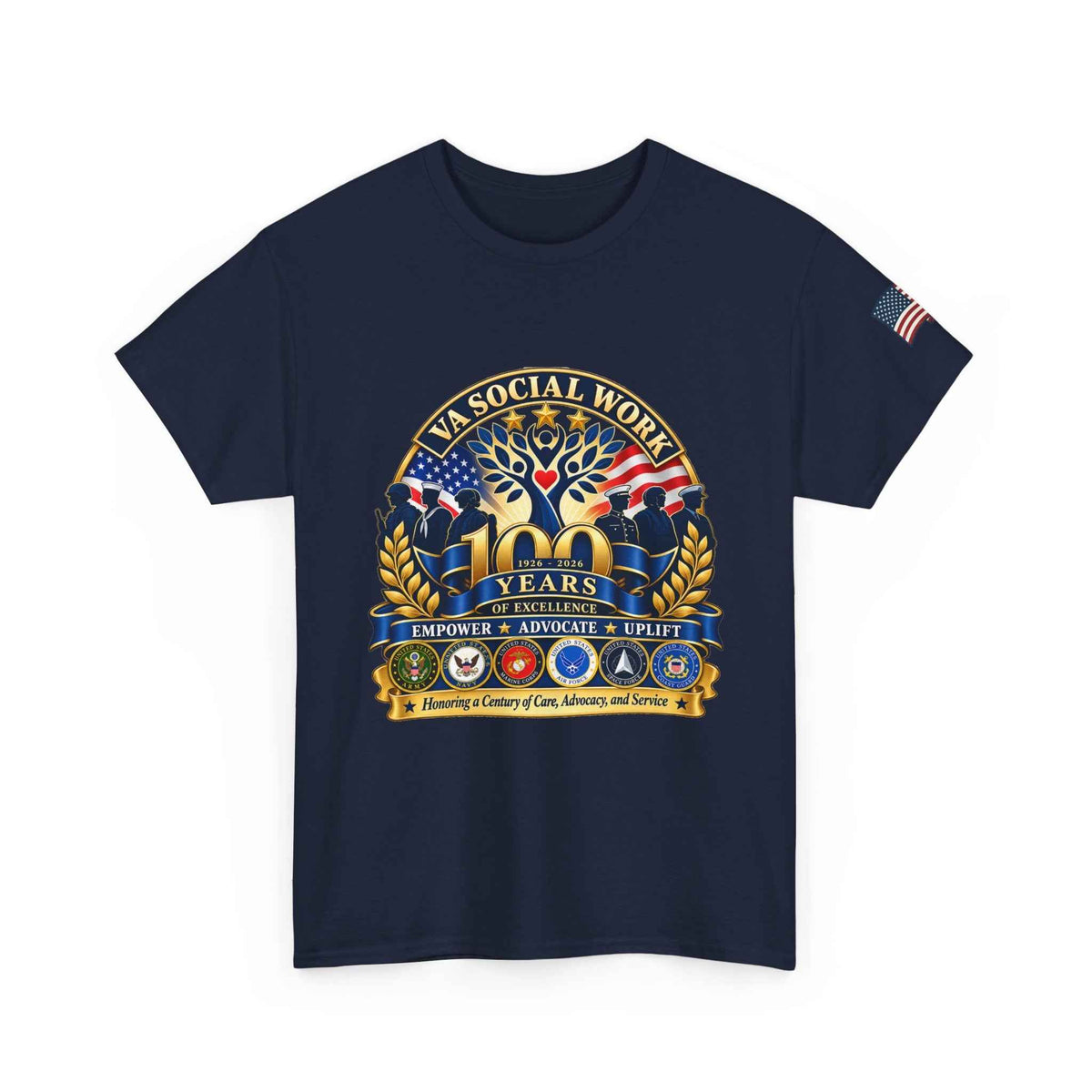 VA Social Work Centennial T-Shirt – Unisex Graphic Tee, Battle Born Prints - Battle Born Prints