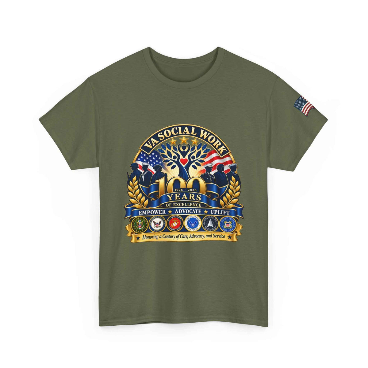 VA Social Work Centennial T-Shirt – Unisex Graphic Tee, Battle Born Prints - Battle Born Prints