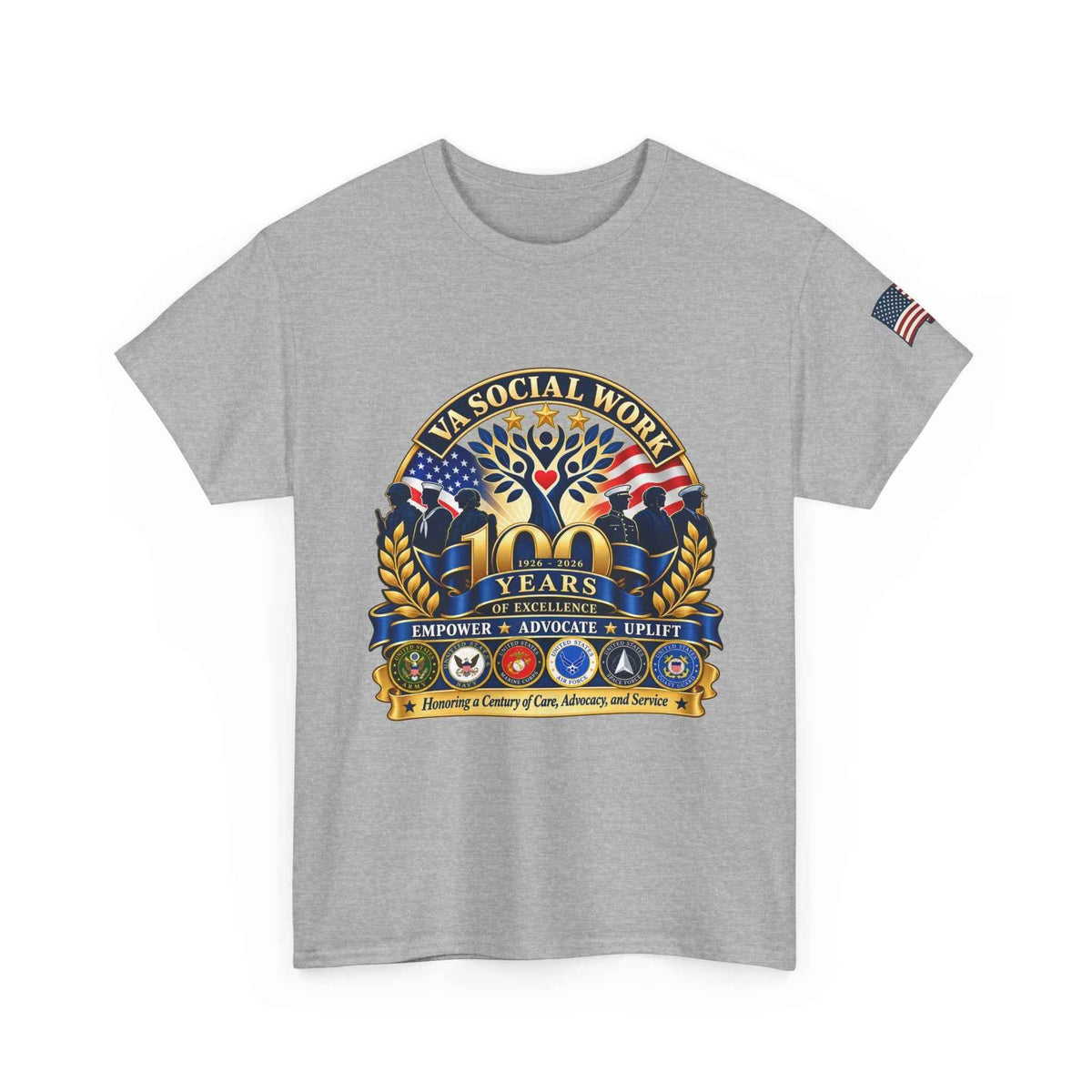 VA Social Work Centennial T-Shirt – Unisex Graphic Tee, Battle Born Prints - Battle Born Prints