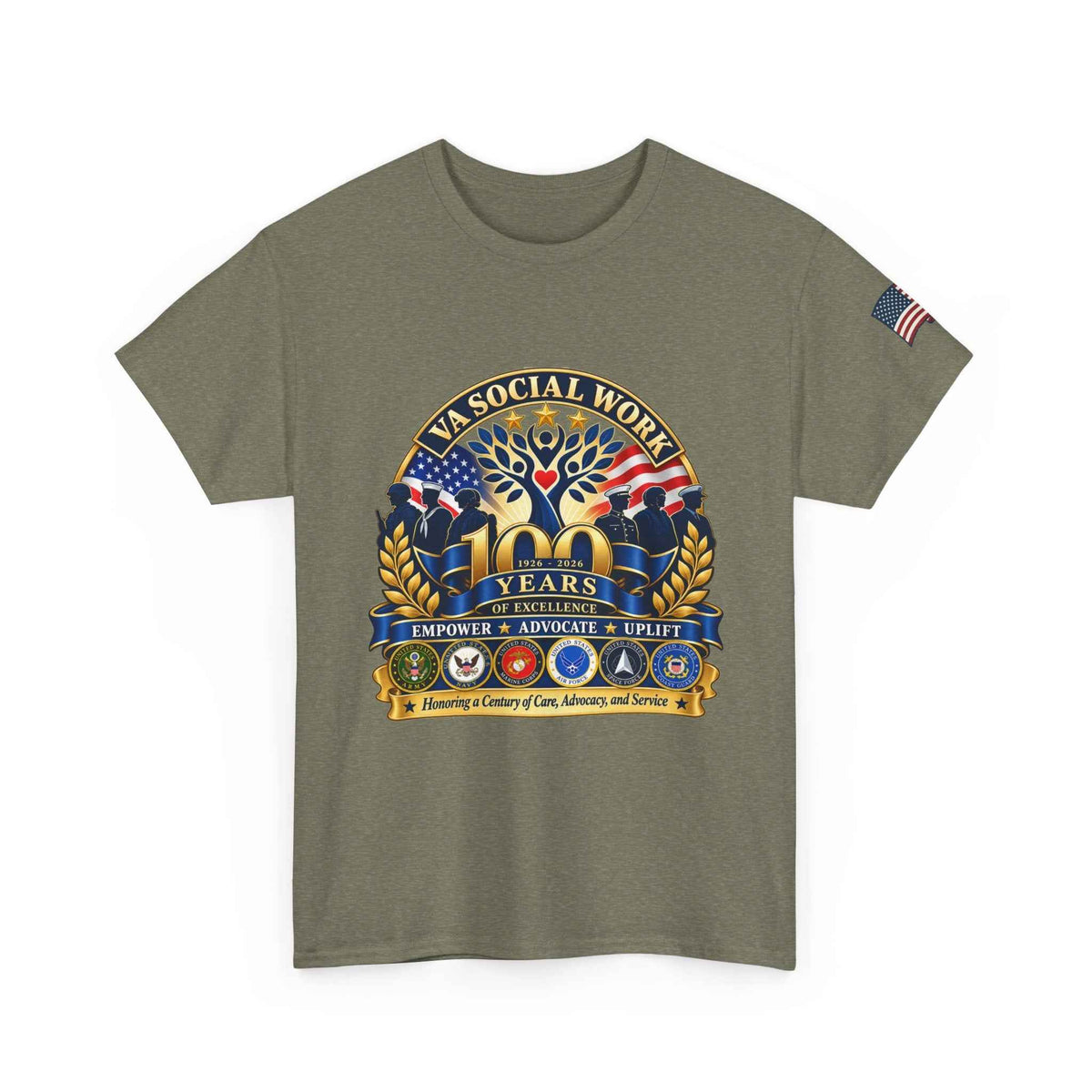 VA Social Work Centennial T-Shirt – Unisex Graphic Tee, Battle Born Prints - Battle Born Prints