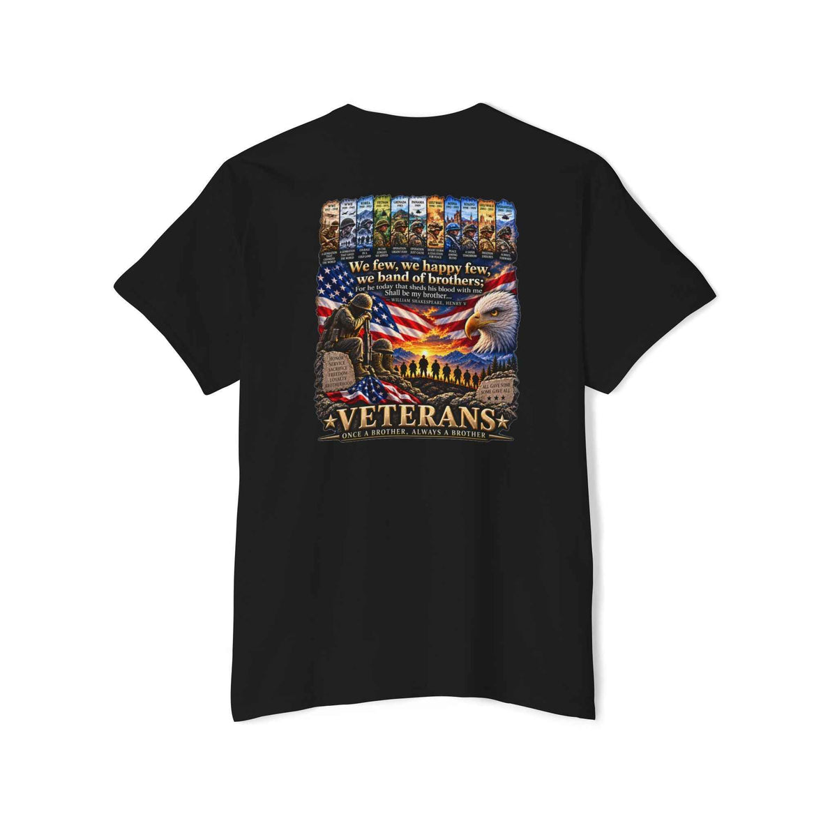 Men's Patriotic Veteran Pocket T-Shirt – Graphic Tee, Battle Born Prints - Battle Born Prints