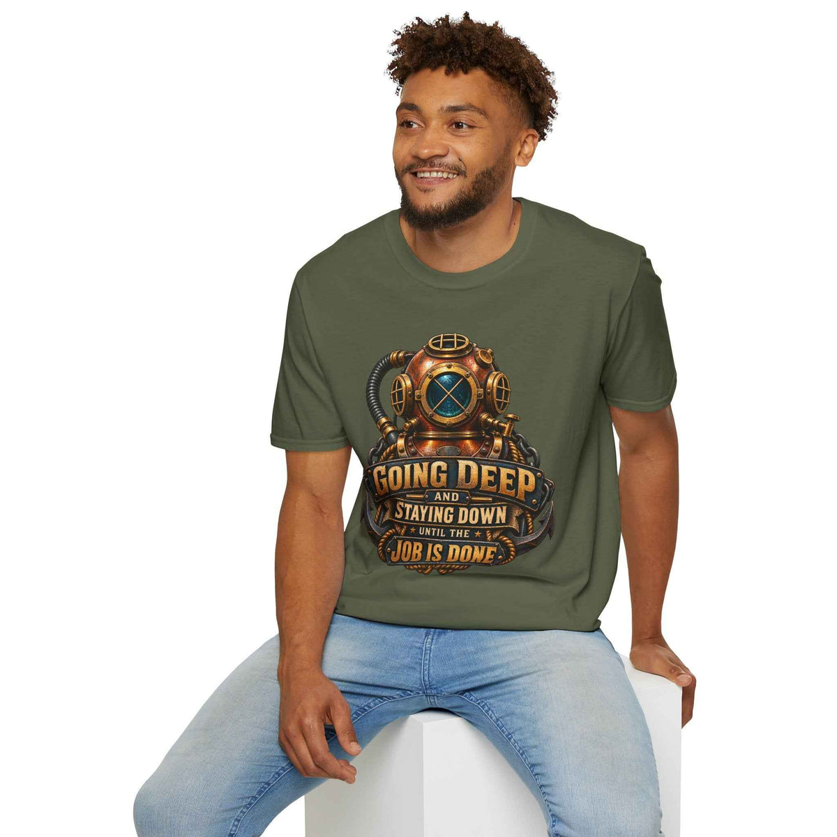 Vintage Scuba Diving T-Shirt – Dive Deep with Style and Comfort