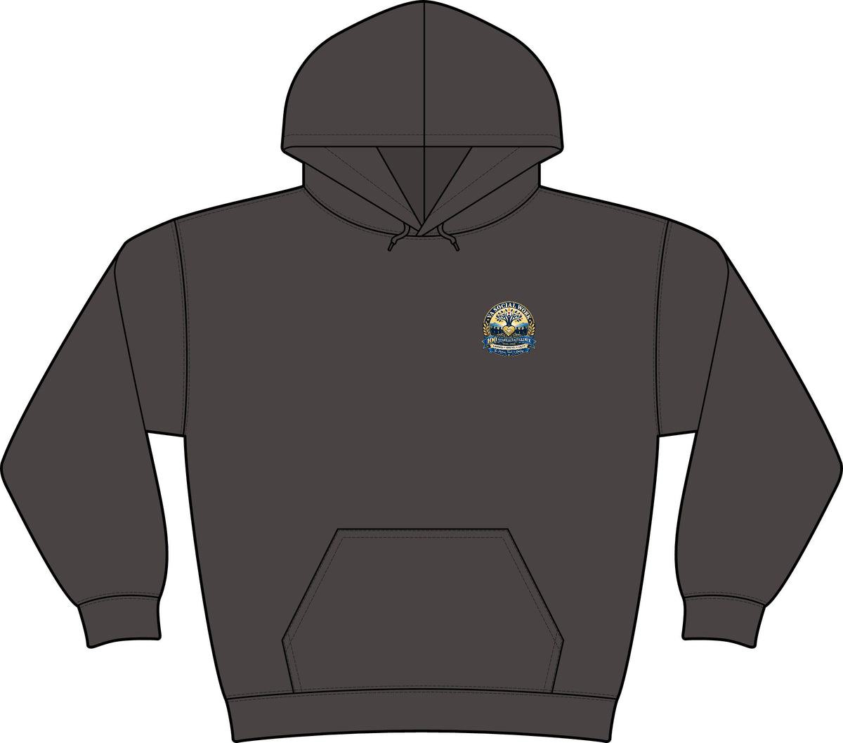 Women's Coastal Compass Fleece Hoodie – Pullover Sweatshirt, Battle Born Prints - Battle Born Prints