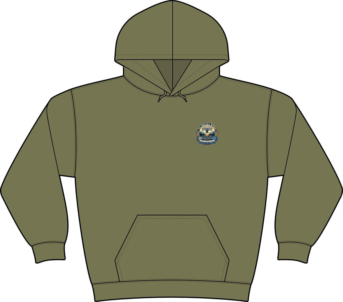 Women's Coastal Compass Fleece Hoodie – Pullover Sweatshirt, Battle Born Prints - Battle Born Prints