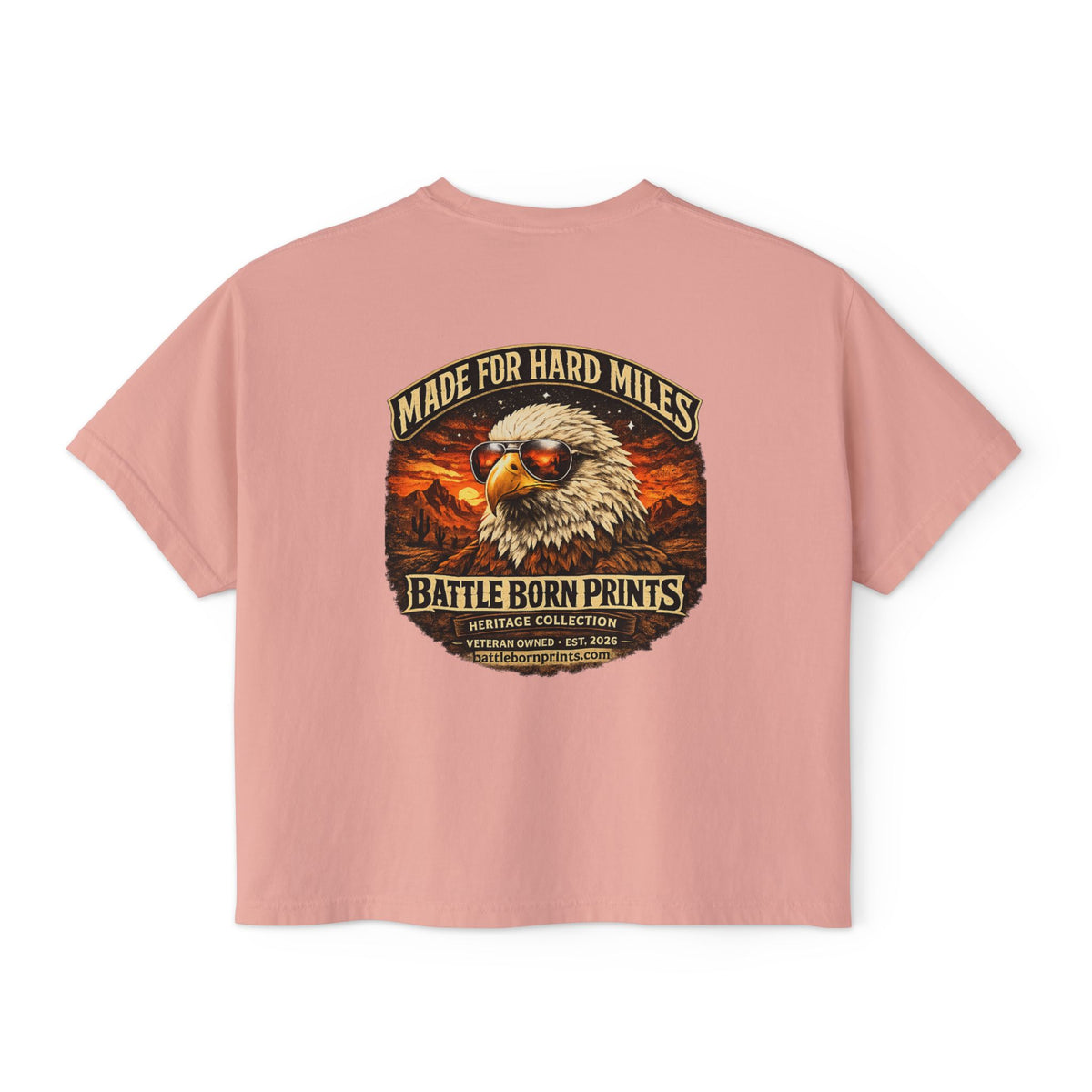 Women's Vintage Boxy T-Shirt – Battle Born Prints Heritage "Made for Hard Miles" Tee - Battle Born Prints