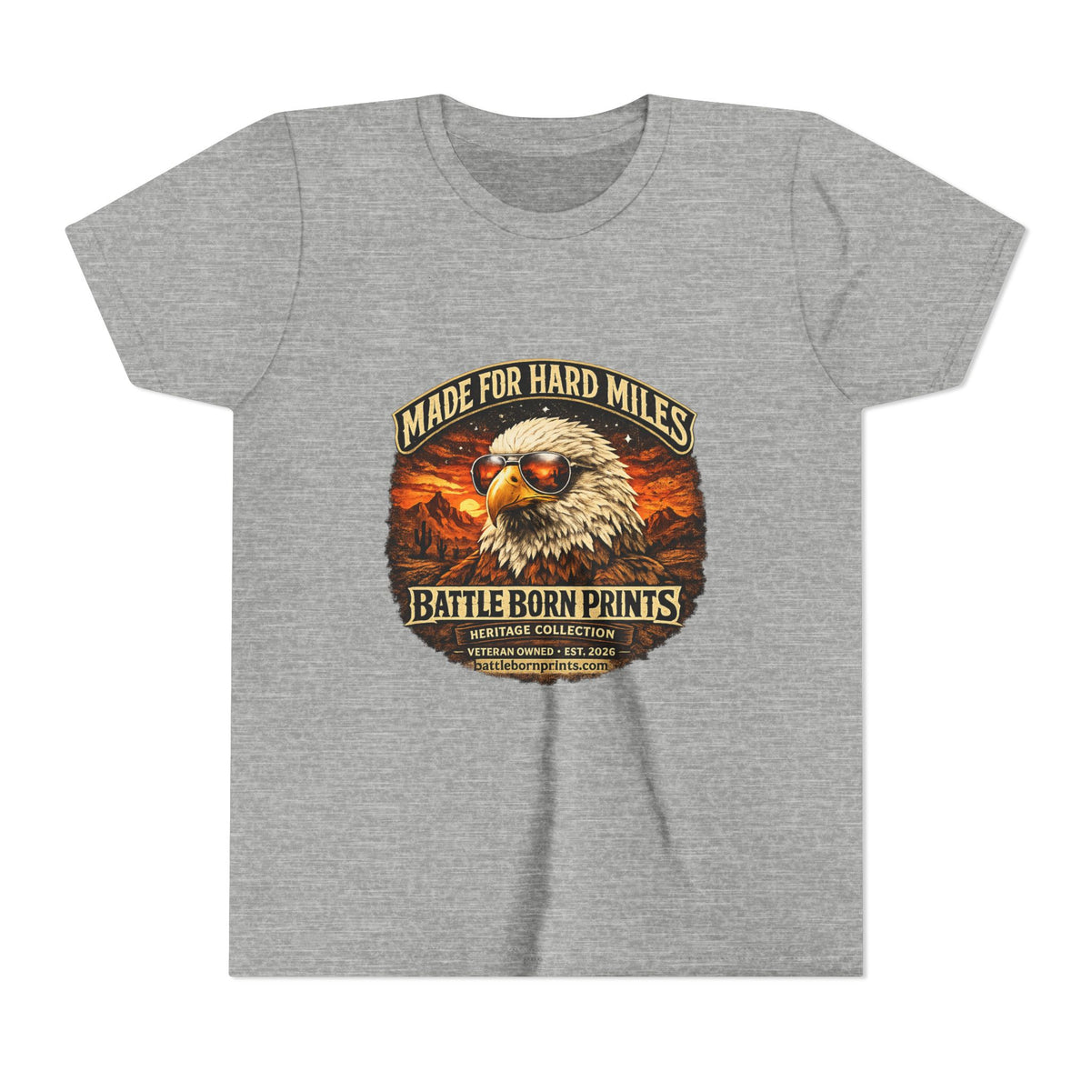 Youth Eagle Graphic Tee - Adventure Awaits in Comfort - Battle Born Prints