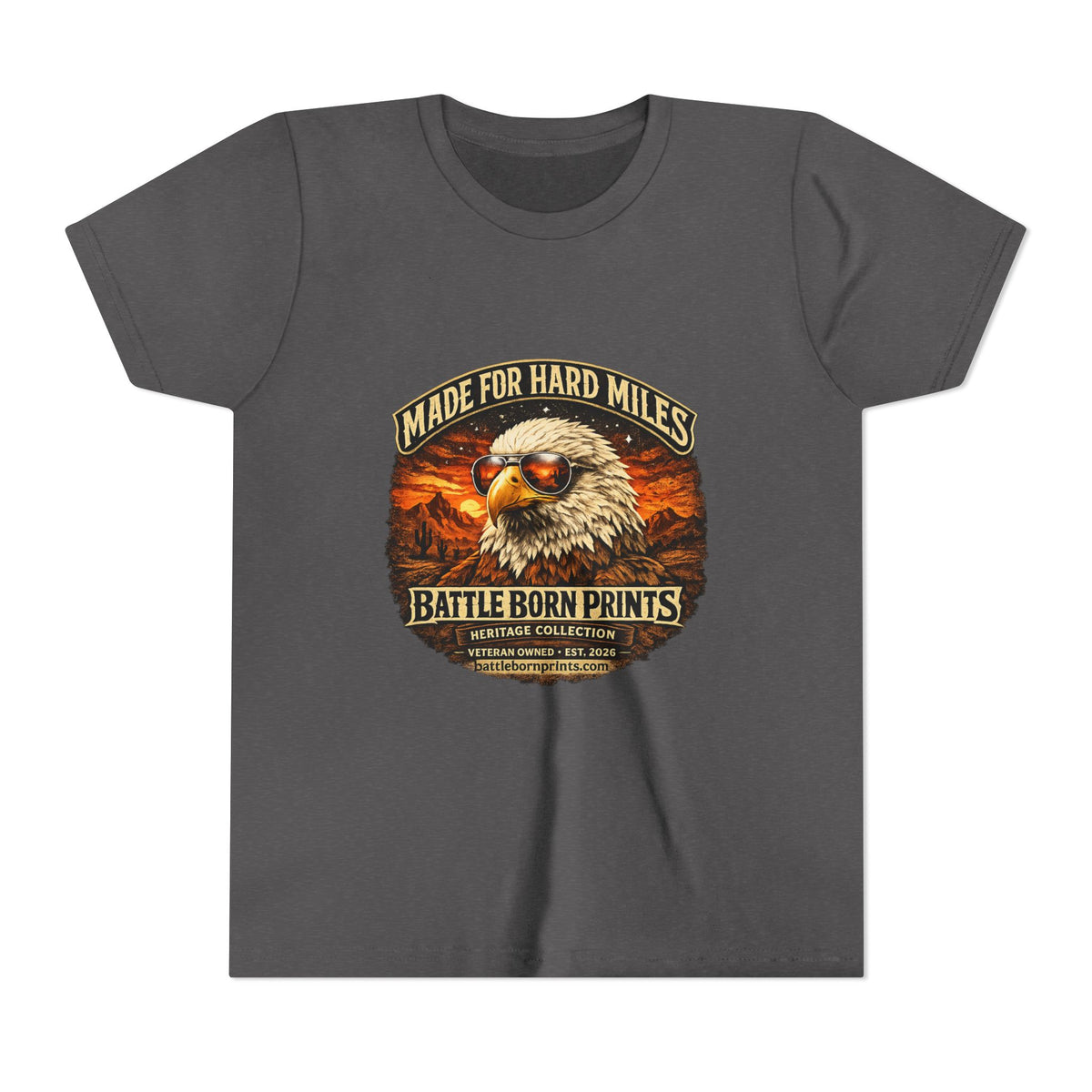 Youth Eagle Graphic Tee - Adventure Awaits in Comfort - Battle Born Prints